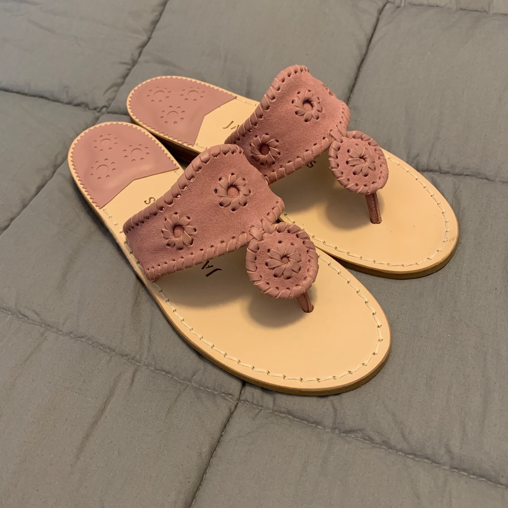 NIB Jack Rogers Flat Sandal | Pink Suede
